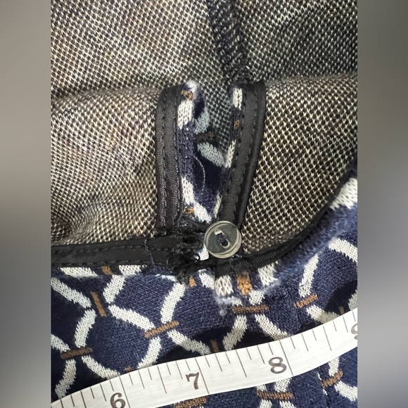 Anthropologie Tabitha Nautical Blue Retro Geometric Print Sheath Dress Size 6 - Picture 8 of 11